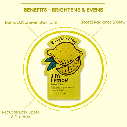 TONYMOLY Korean I'm Face Sheet Mask - Lemon