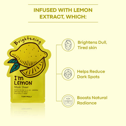 TONYMOLY Korean I'm Face Sheet Mask - Lemon