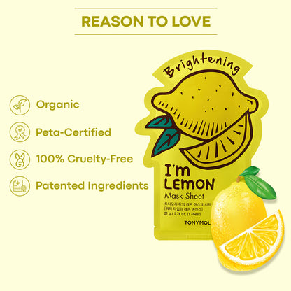 TONYMOLY Korean I'm Face Sheet Mask - Lemon