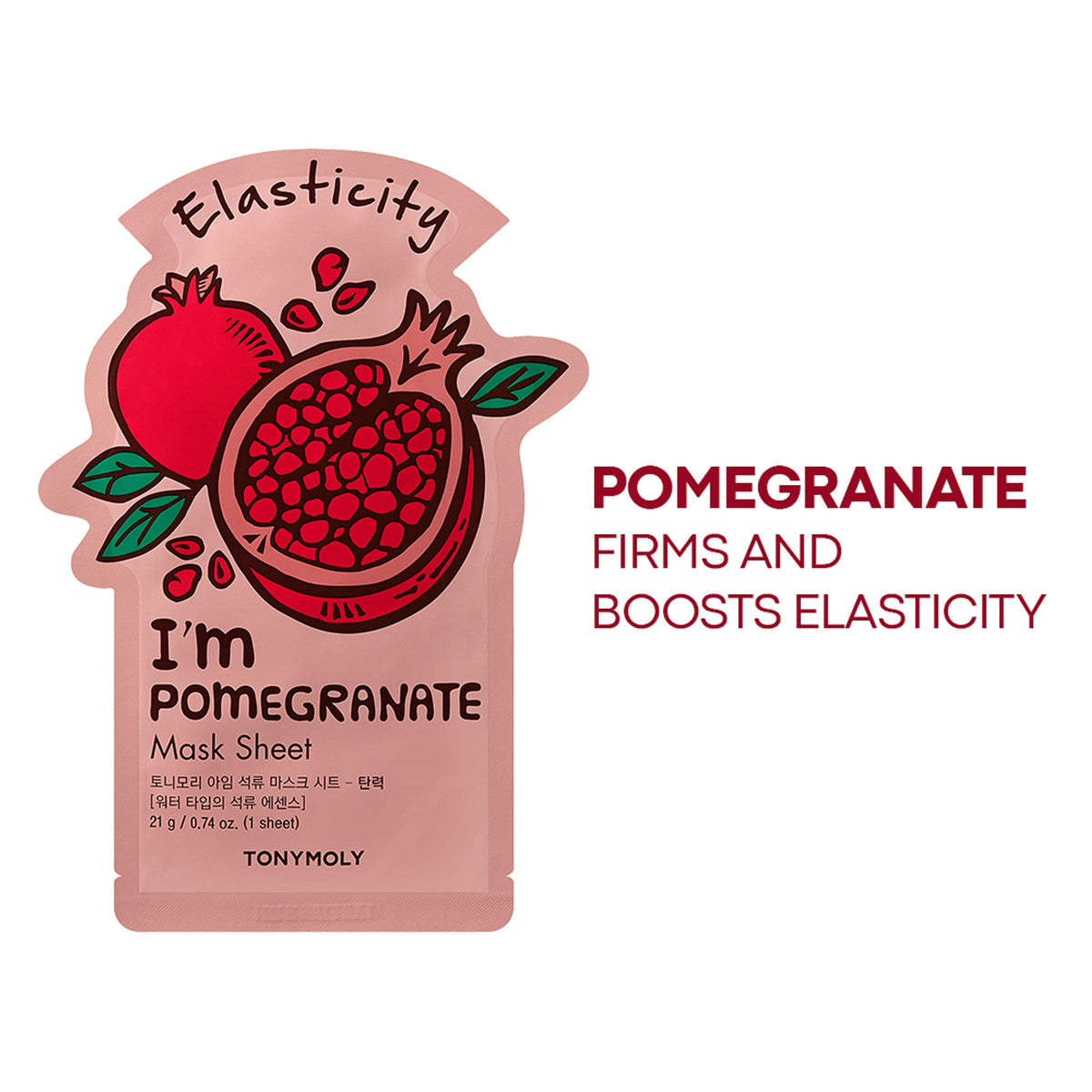 TONYMOLY Korean I'm Face Sheet Mask - Pomegranate