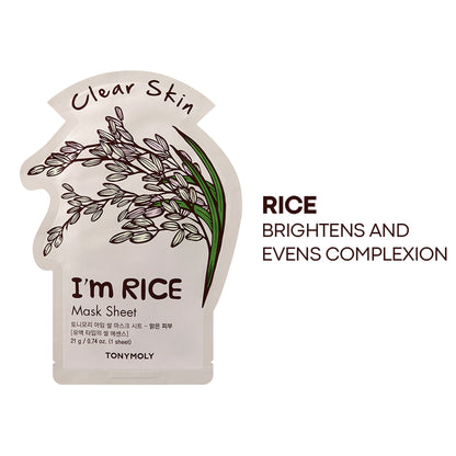 TONYMOLY Korean I'm Face Sheet Mask - Rice