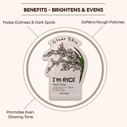 TONYMOLY Korean I'm Face Sheet Mask - Rice