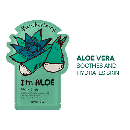 TONYMOLY Korean I'm Face Sheet Mask - Aloe