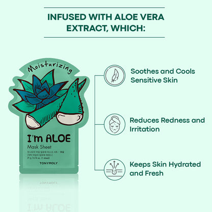 TONYMOLY Korean I'm Face Sheet Mask - Aloe