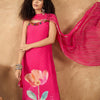 Dhiyona VA Women's Spaghetti Strap Floral Kurta with Trousers & Dupatta
