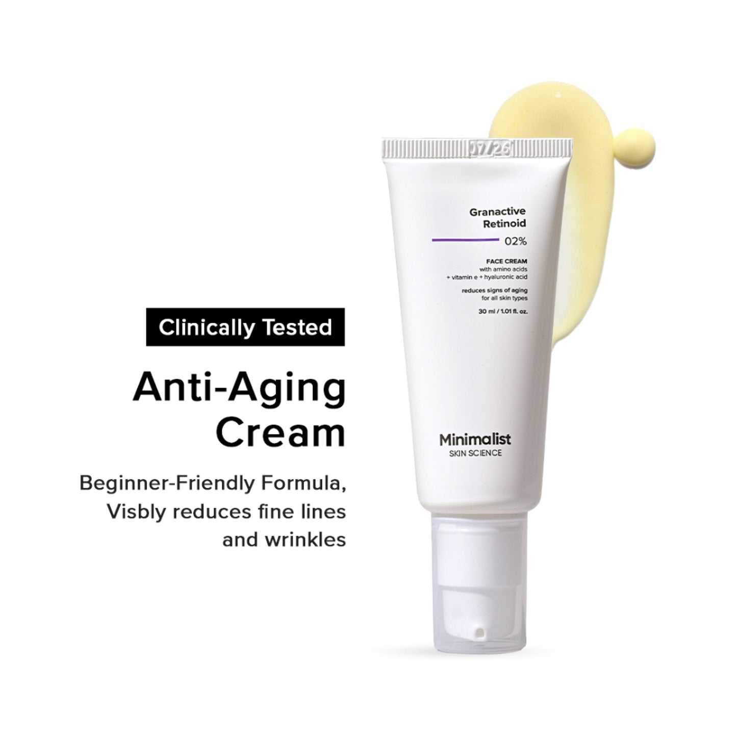 Minimalist 2% Granactive Retinoid Anti Aging Face Cream With Vitamin E & HA