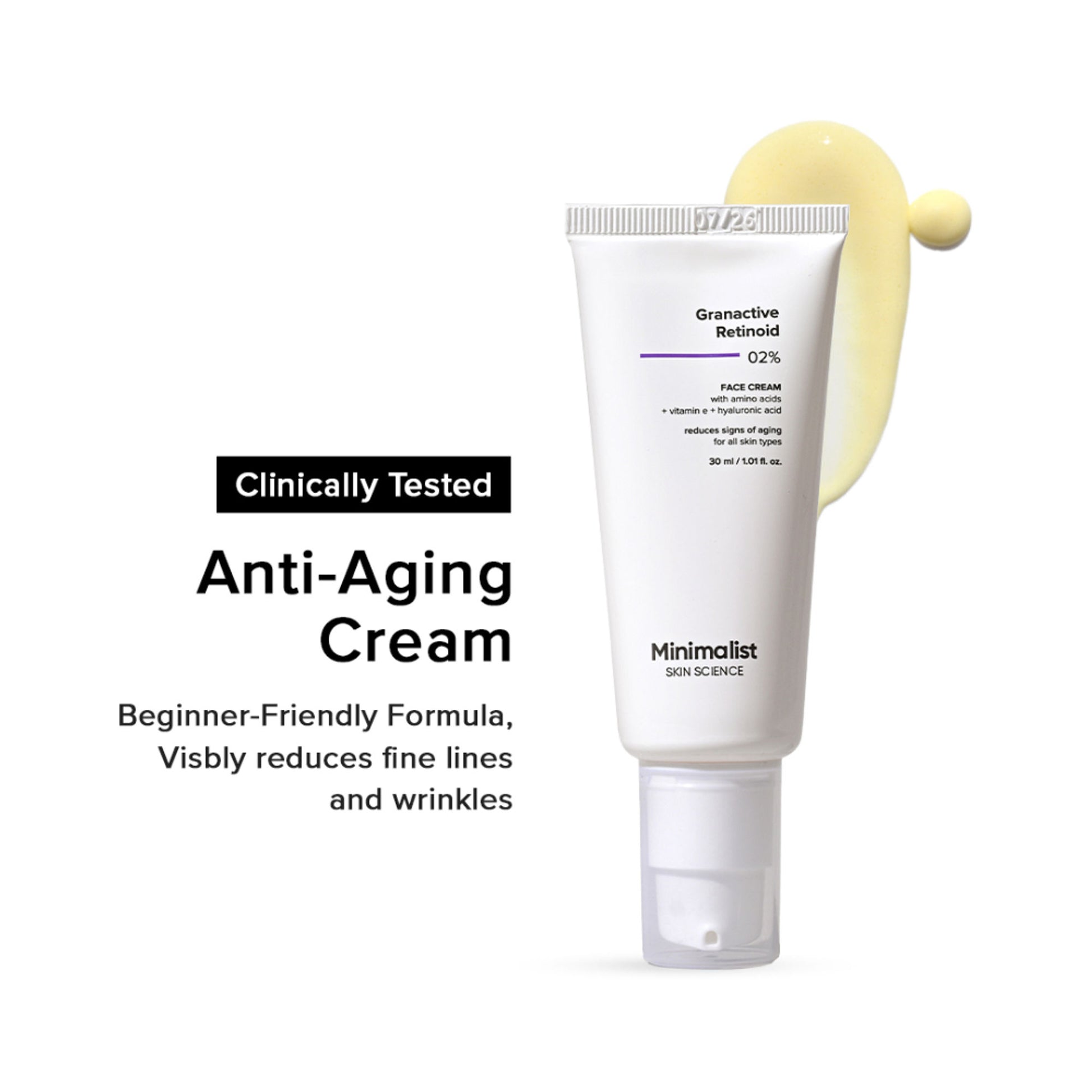 Minimalist 2% Granactive Retinoid Anti Aging Face Cream With Vitamin E & HA