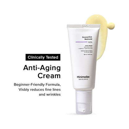 Minimalist 2% Granactive Retinoid Anti Aging Face Cream With Vitamin E & HA