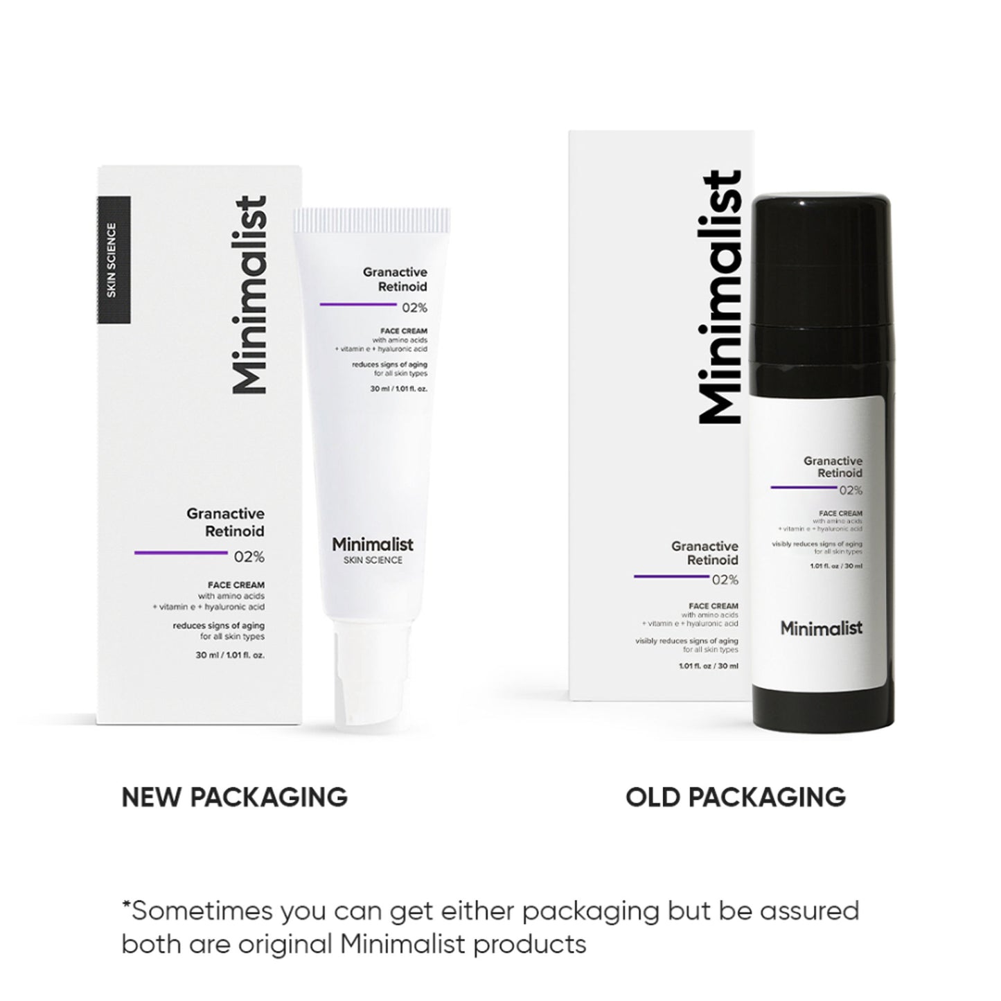 Minimalist 2% Granactive Retinoid Anti Aging Face Cream With Vitamin E & HA