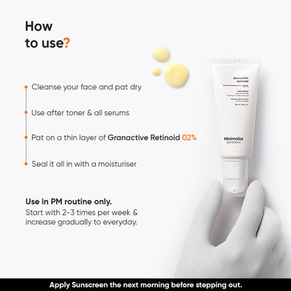 Minimalist 2% Granactive Retinoid Anti Aging Face Cream With Vitamin E & HA