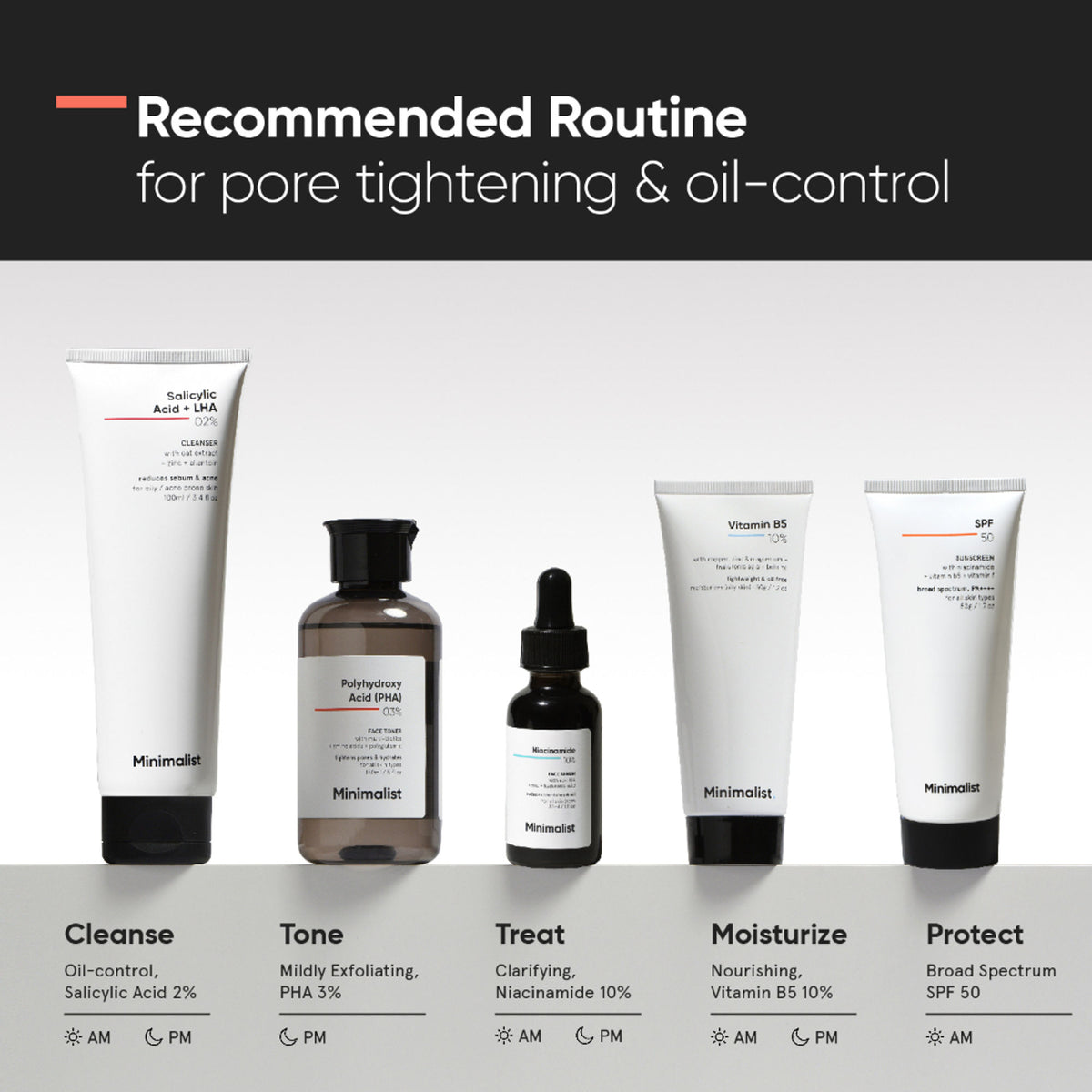 Minimalist 3% Polyhydroxy PHA Face Toner With Multi Biotics For Minimizing Pore Size & Hydrating Skin