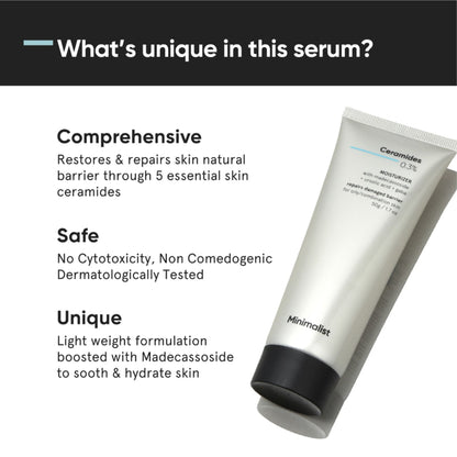 Minimalist 0.3% Ceramide Barrier Repair Moisturizing Cream For Oily Skin