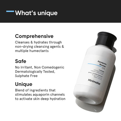 Minimalist 5% Aquaporin Booster Face Wash With Hyaluronic Acid For Dry Skin
