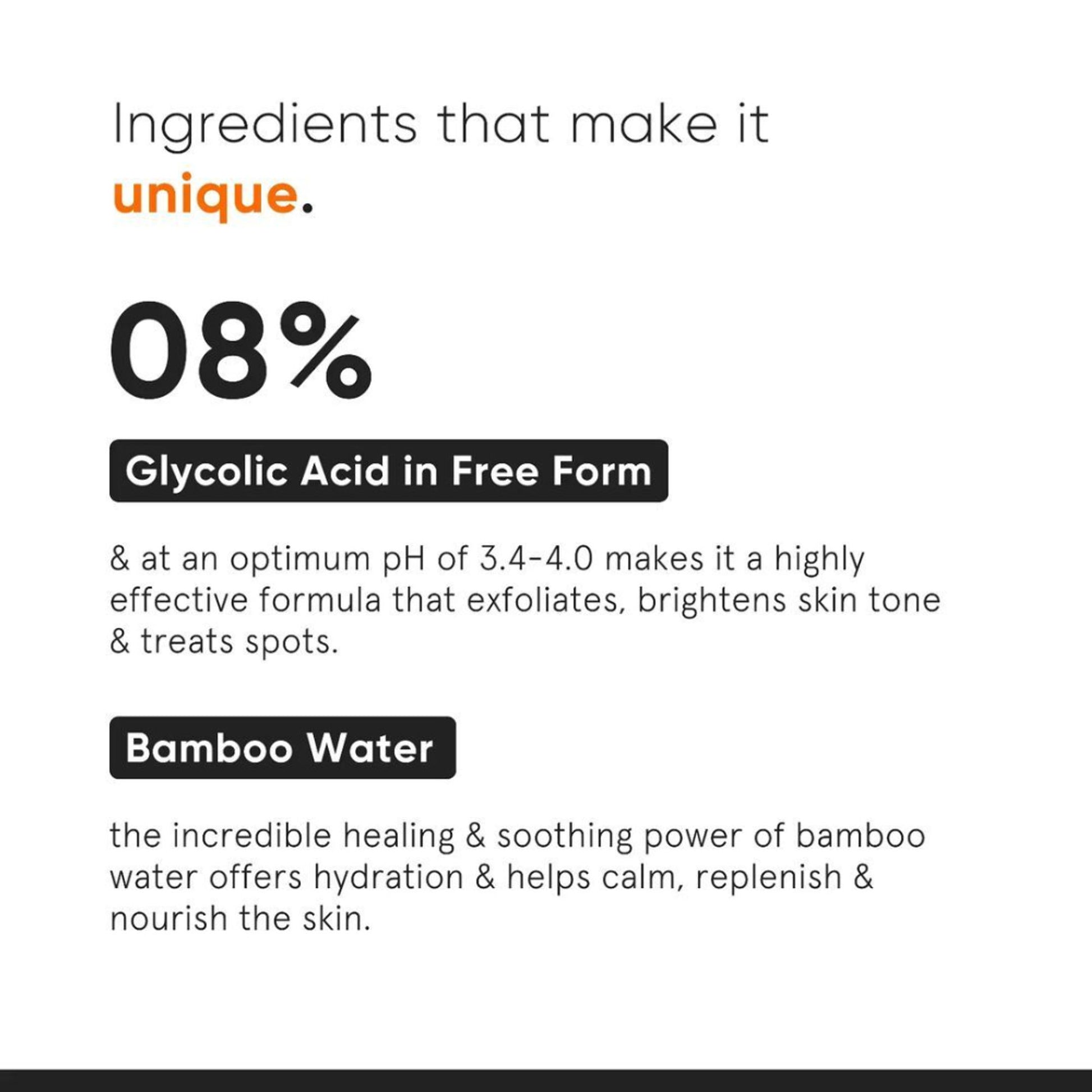 Minimalist 8% Glycolic Acid Toner For Exfoliates Smoothes Skin