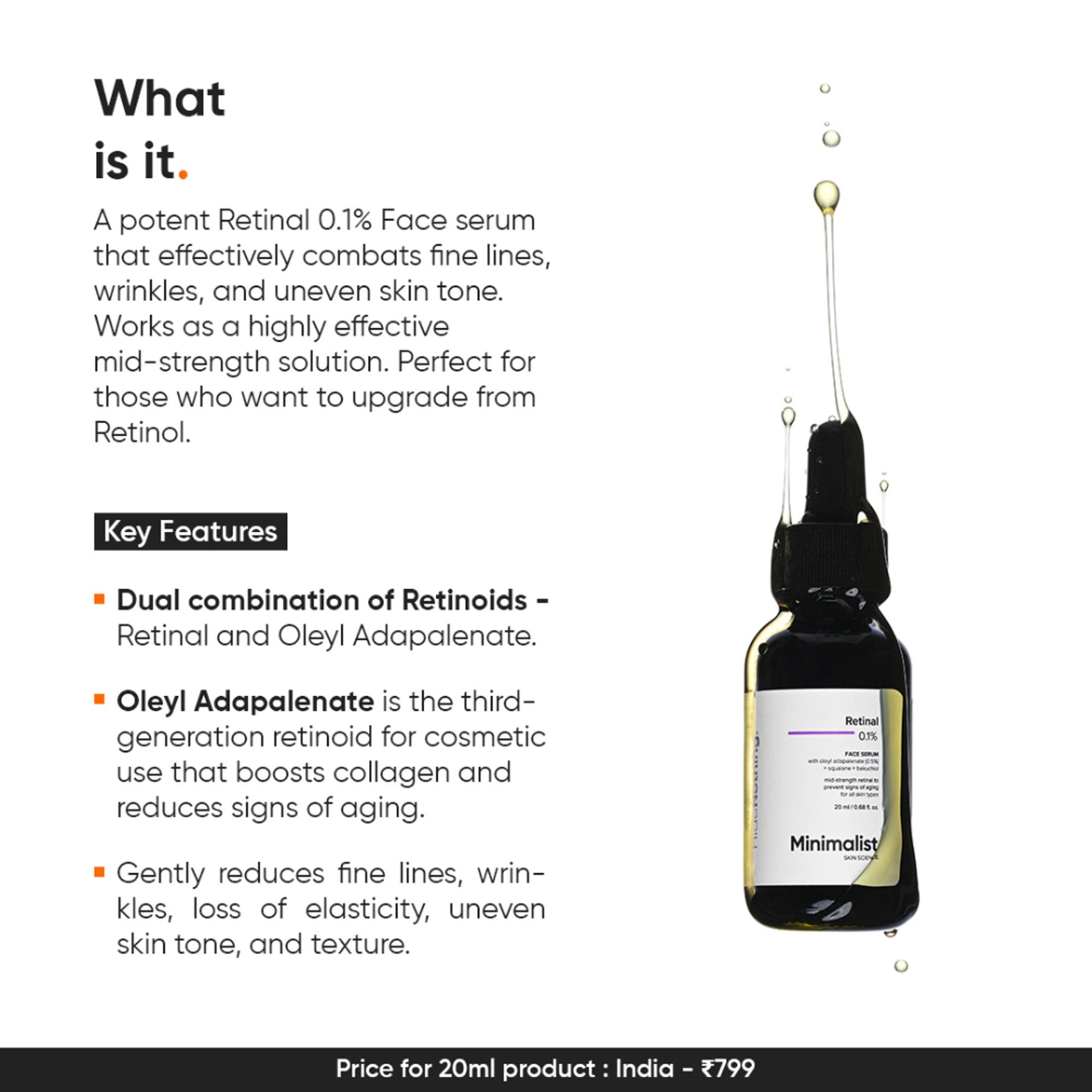 Minimalist Retinal 0.1% Face Serum