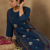 Dhiyona IE Women Floral Embroidered Regular Thread Work Kurta with Trousers