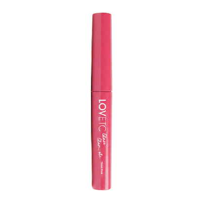 LOVETC Glaze Glam Etc Peptide Lip Conditioner in Think Pink, showing the sleek tube with pink packaging and applicator.