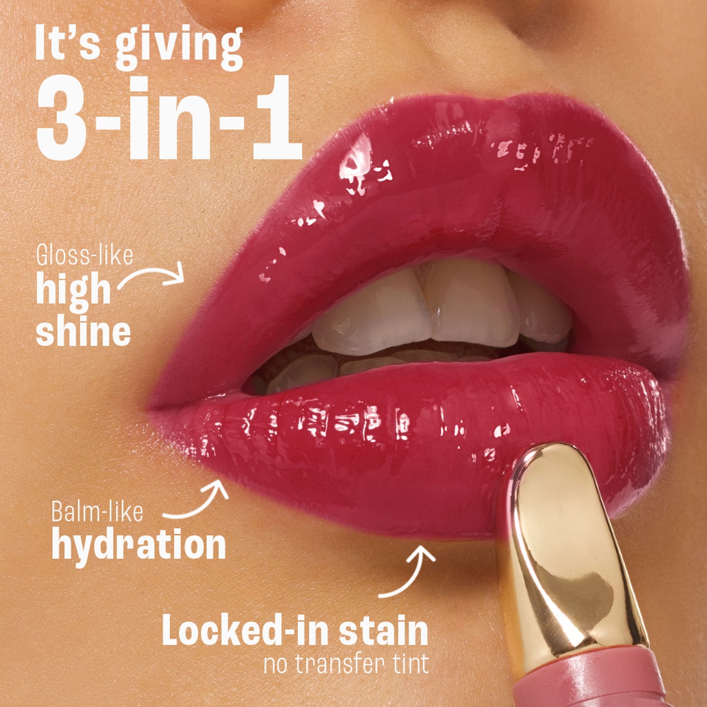 Lakme 9to5 Hya Beach Edit Lip Gloss Stain, Hydrating, Lasting Tint, SPF 15 - Raspberry Sorbet