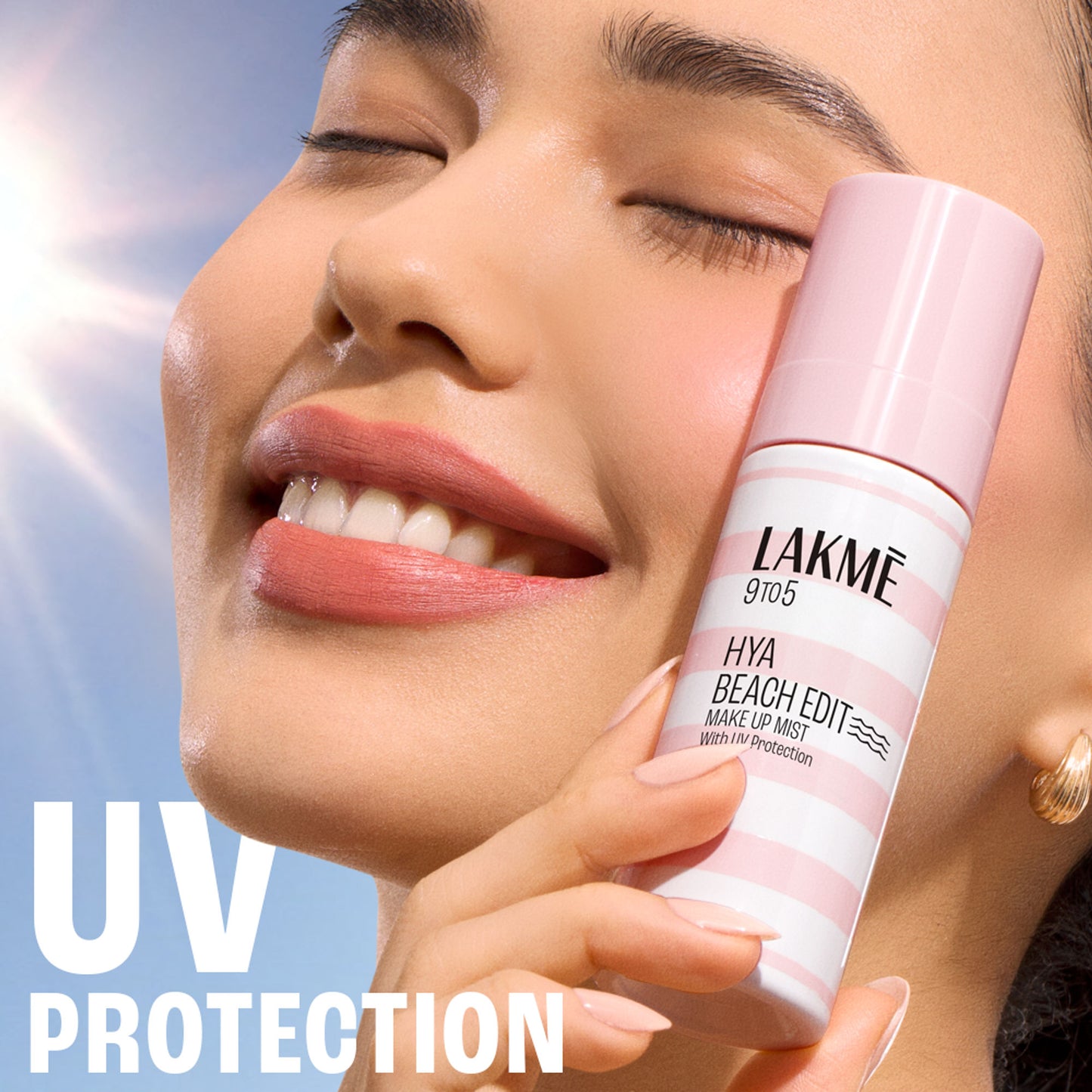Lakme Hya Beach Edit Makeup Mist with UV Protection, Infused with Hyaluronic Acid, Long lasting