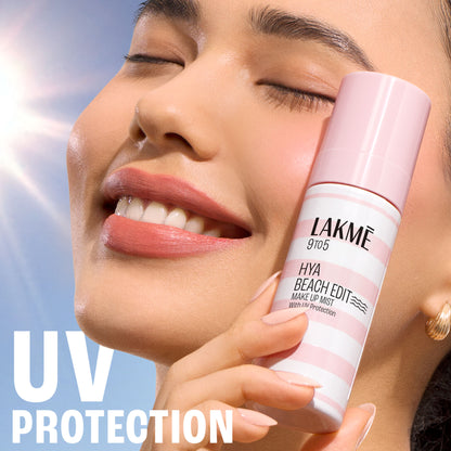Lakme Hya Beach Edit Makeup Mist with UV Protection, Infused with Hyaluronic Acid, Long lasting