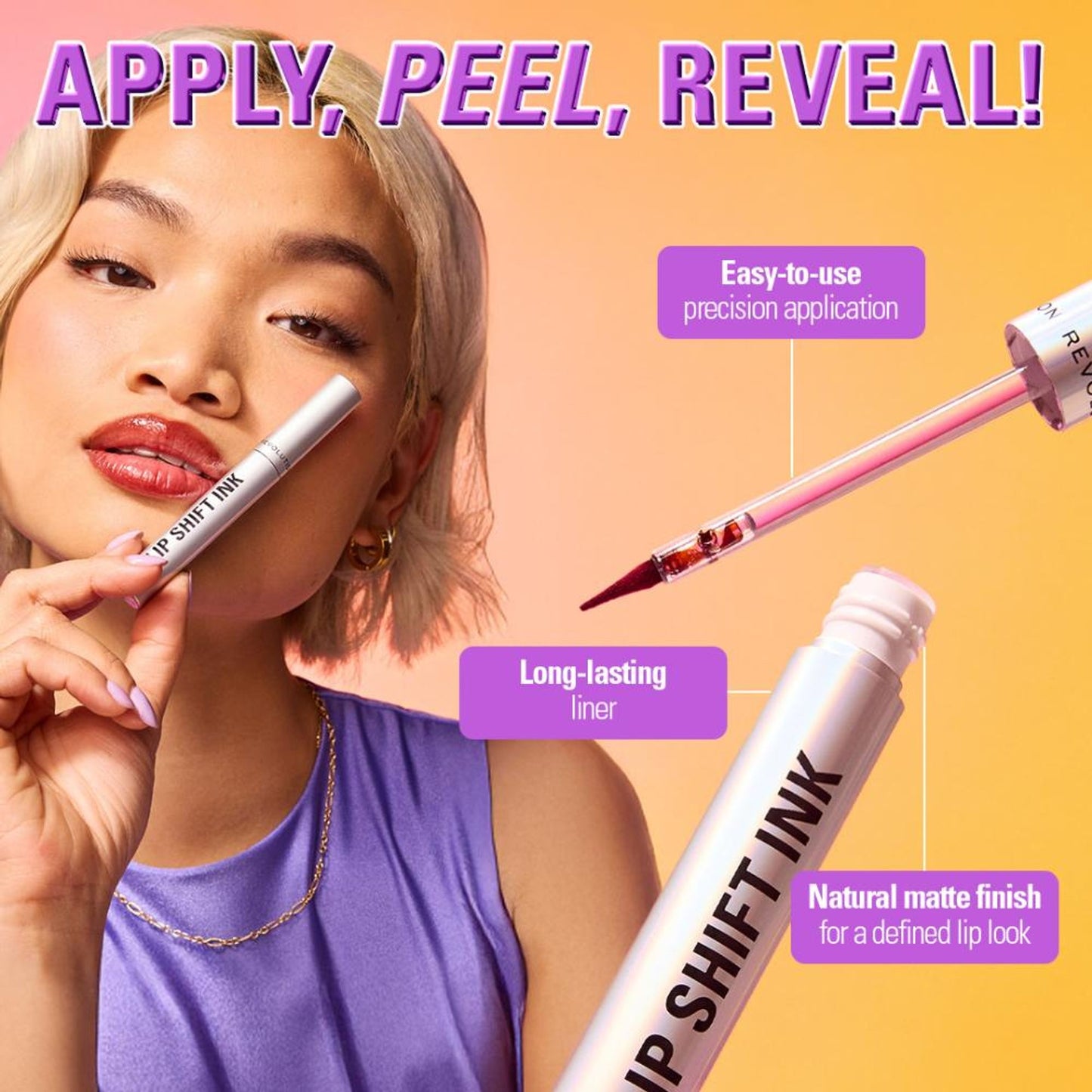 Makeup Revolution Lip Shift Ink Peel Off Lipliner Stain - Espress-Oh!