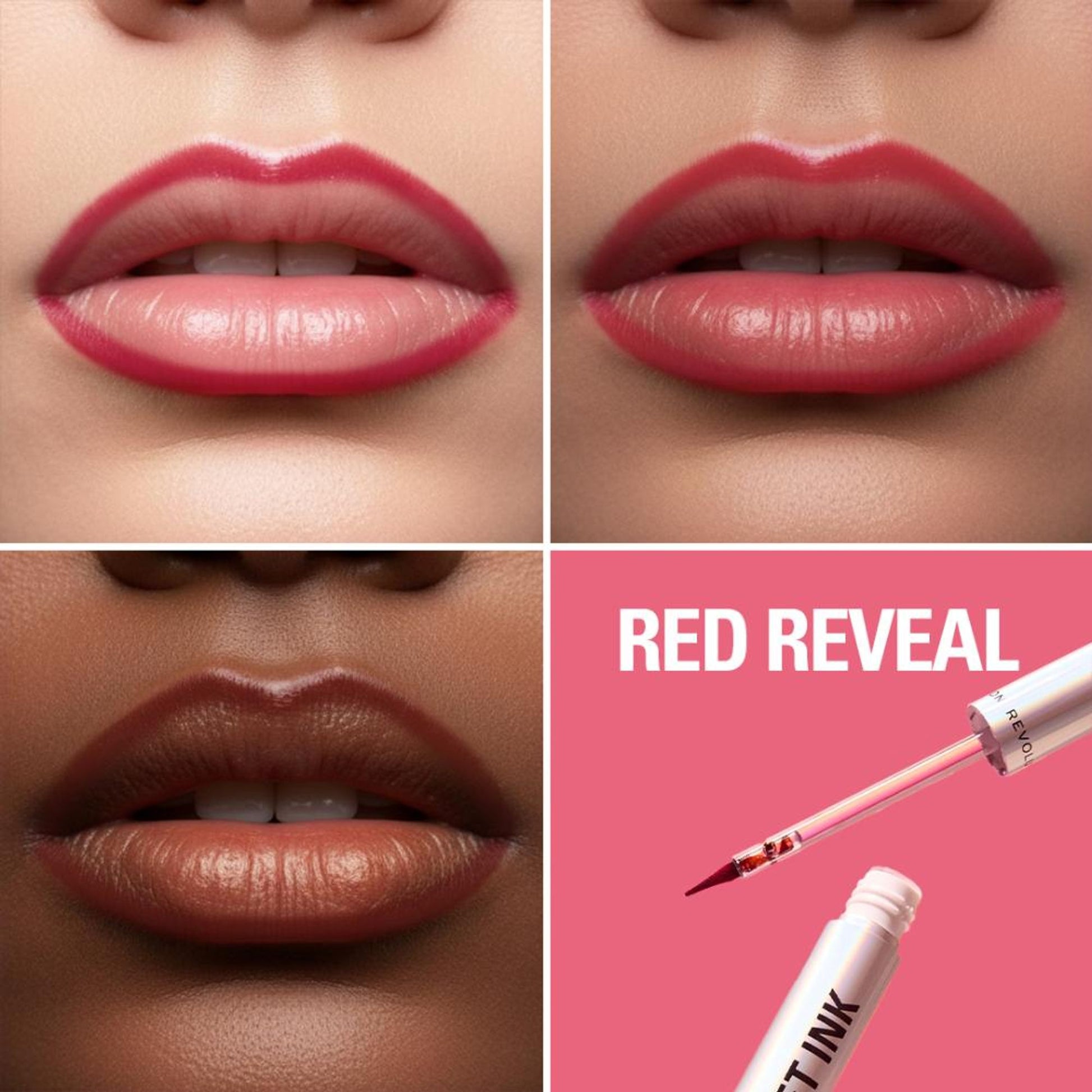 Makeup Revolution Lip Shift Ink Peel Off Lipliner Stain - Red Reveal