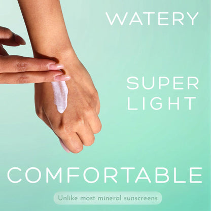 Orimii Mineral Sunscreen SPF 50 Watery Fluid, Zero White Cast, Lightweight & Non-Comedogenic