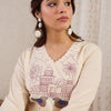 Dhiyona IE Women Quirky Embroidered Kurta with Trousers