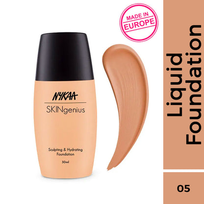 Nykaa Cosmetics SKINgenius Sculpting & Hydrating Dewy Foundation - Golden Honey 05