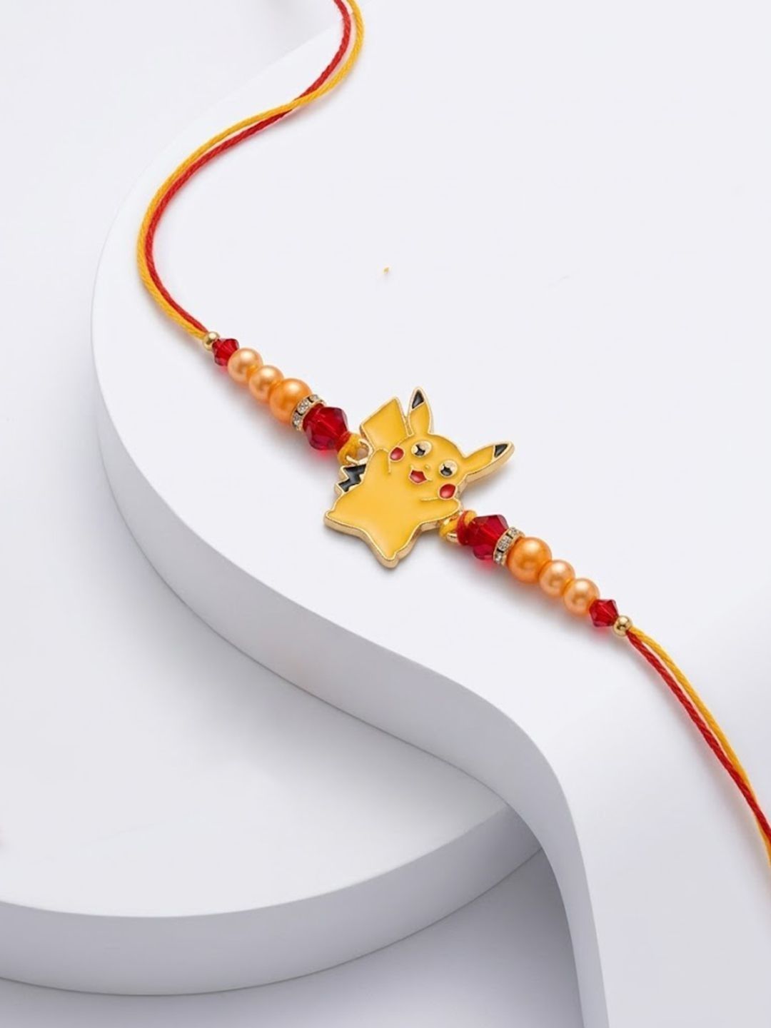 Anouk Kids Pikachu Pokemon Cartoon Yellow & Red Thread Rakhi