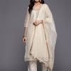 Dhiyona VA Women'sEthnic Motifs Embroidered Kurta with Trousers & With Dupatta