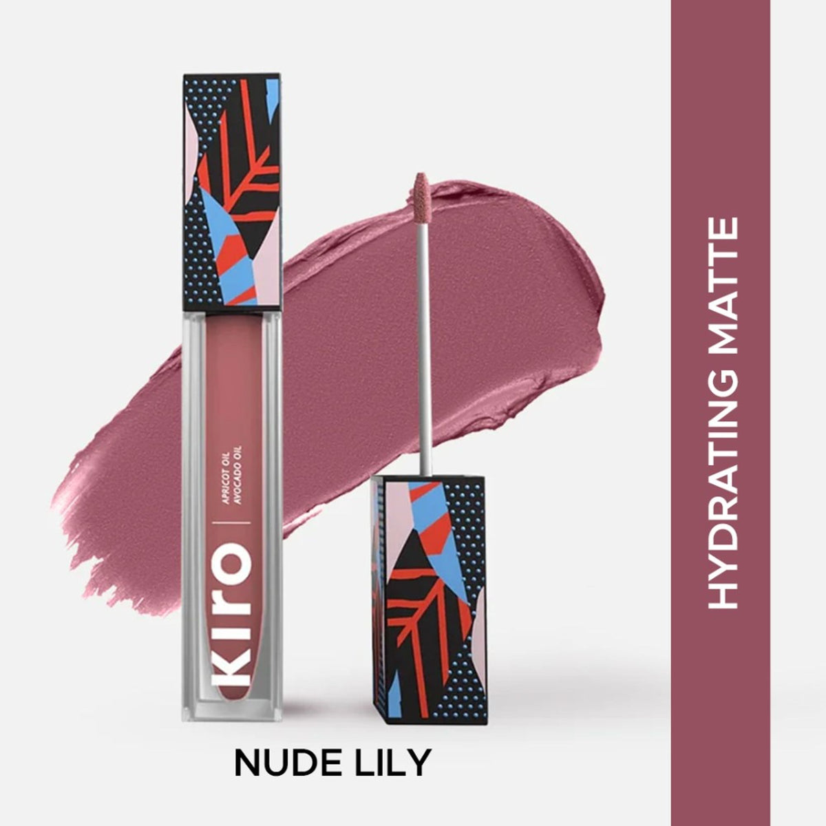 KIRO Non-Stop Airy Matte Liquid Lipstick in Nude Lilly, showcasing the smooth, nude-toned liquid lipstick with matte finish.