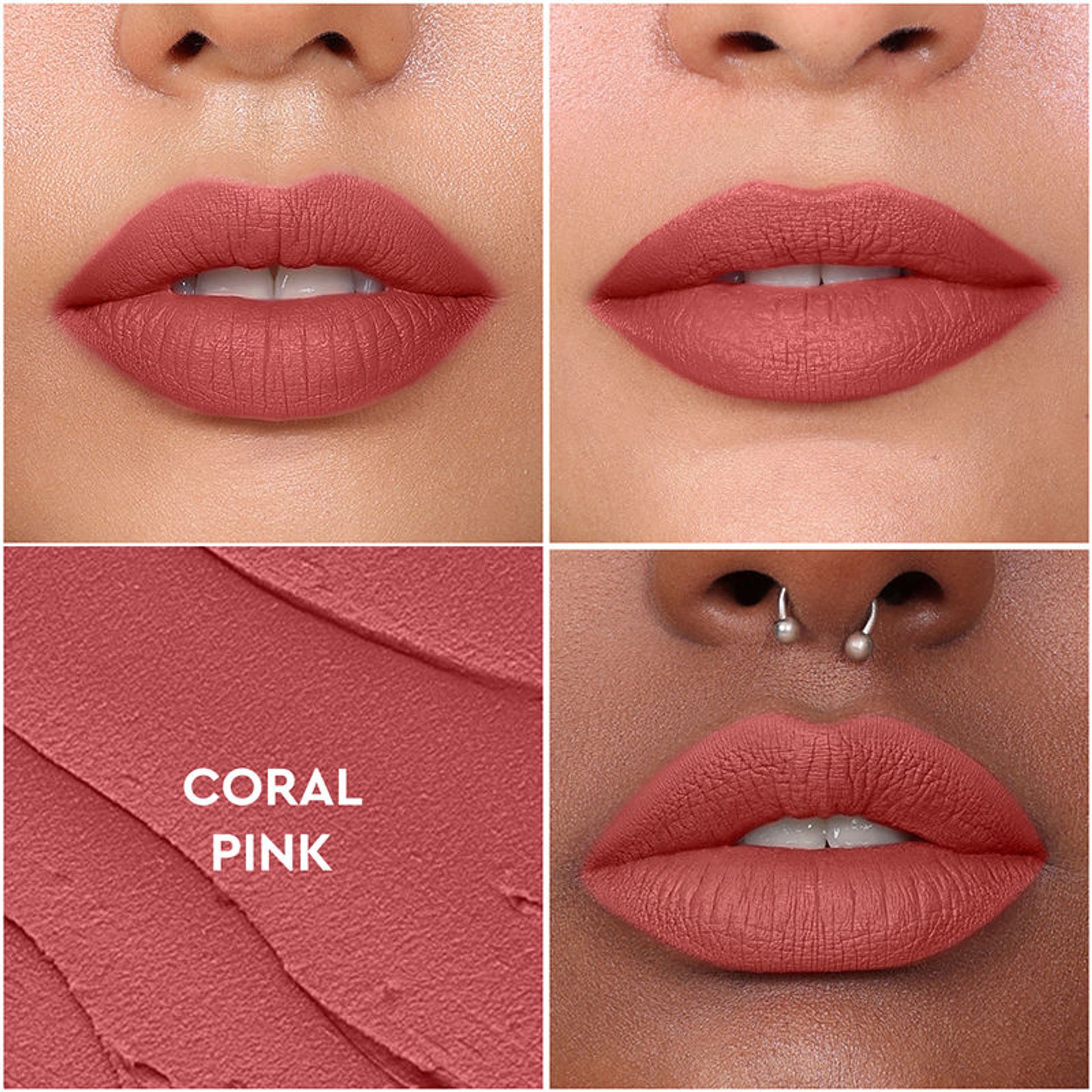 KIRO Non-Stop Airy Matte Liquid Lipstick - Coral Pink