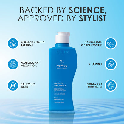 3TENX HydraRevive Hydrating Shampoo for Dry & Dull Hair