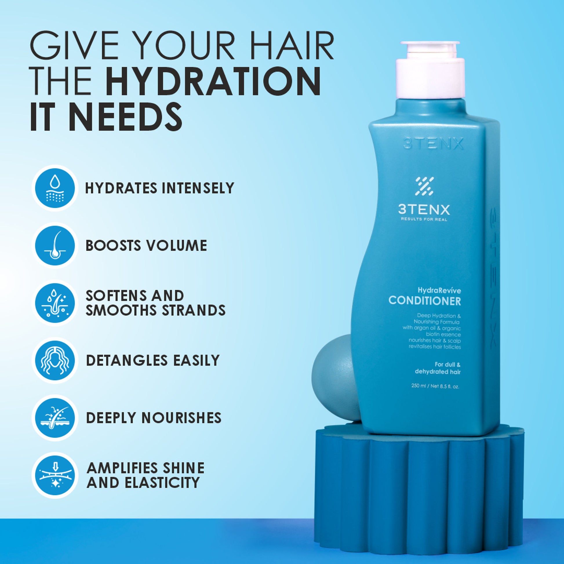3TENX HydraRevive Hydrating Conditioner for Dry & Dull Hair