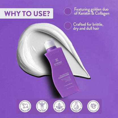 3TENX UltimateRevitalize Keratin Conditioner for Damaged & Frizzy Hair