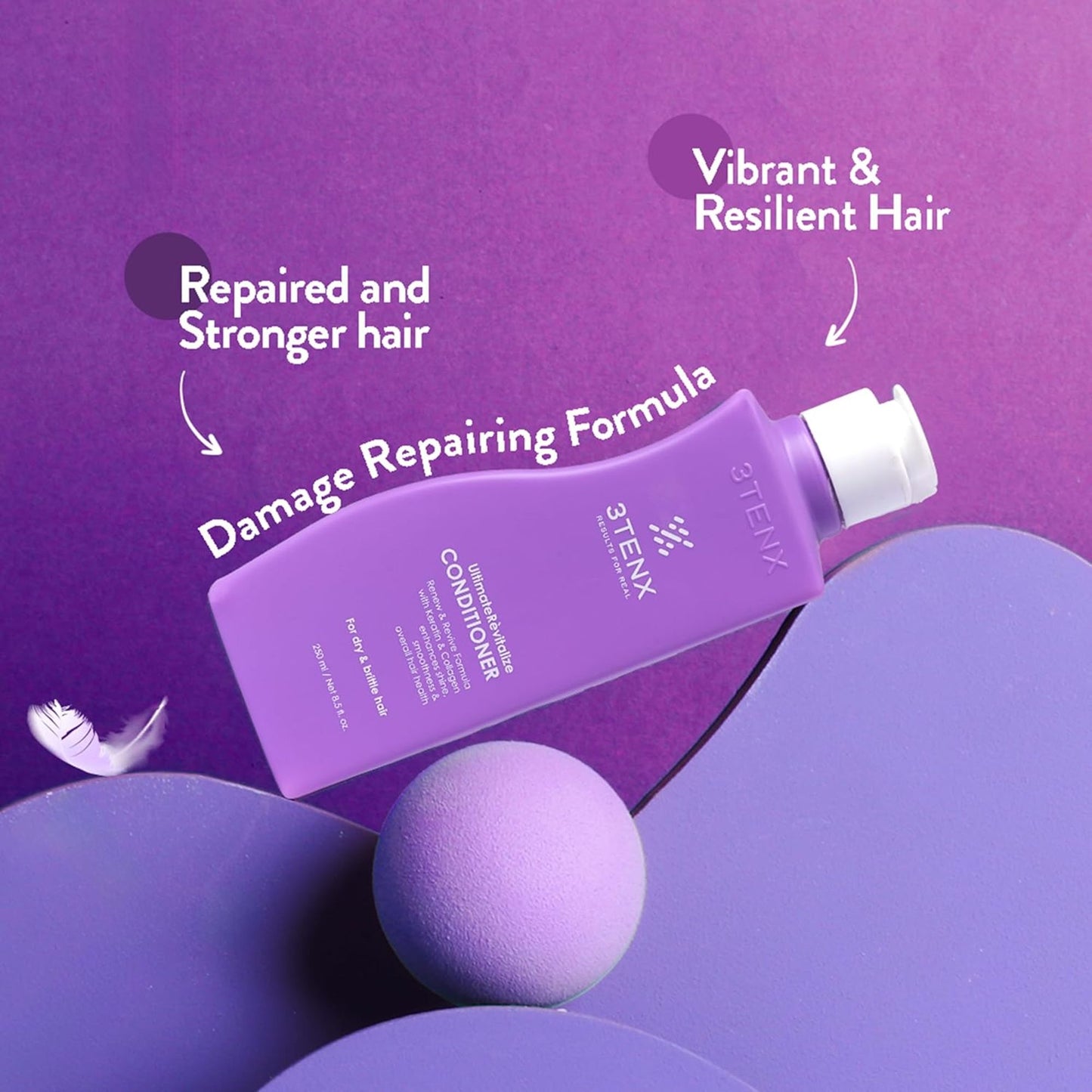 3TENX UltimateRevitalize Keratin Conditioner for Damaged & Frizzy Hair