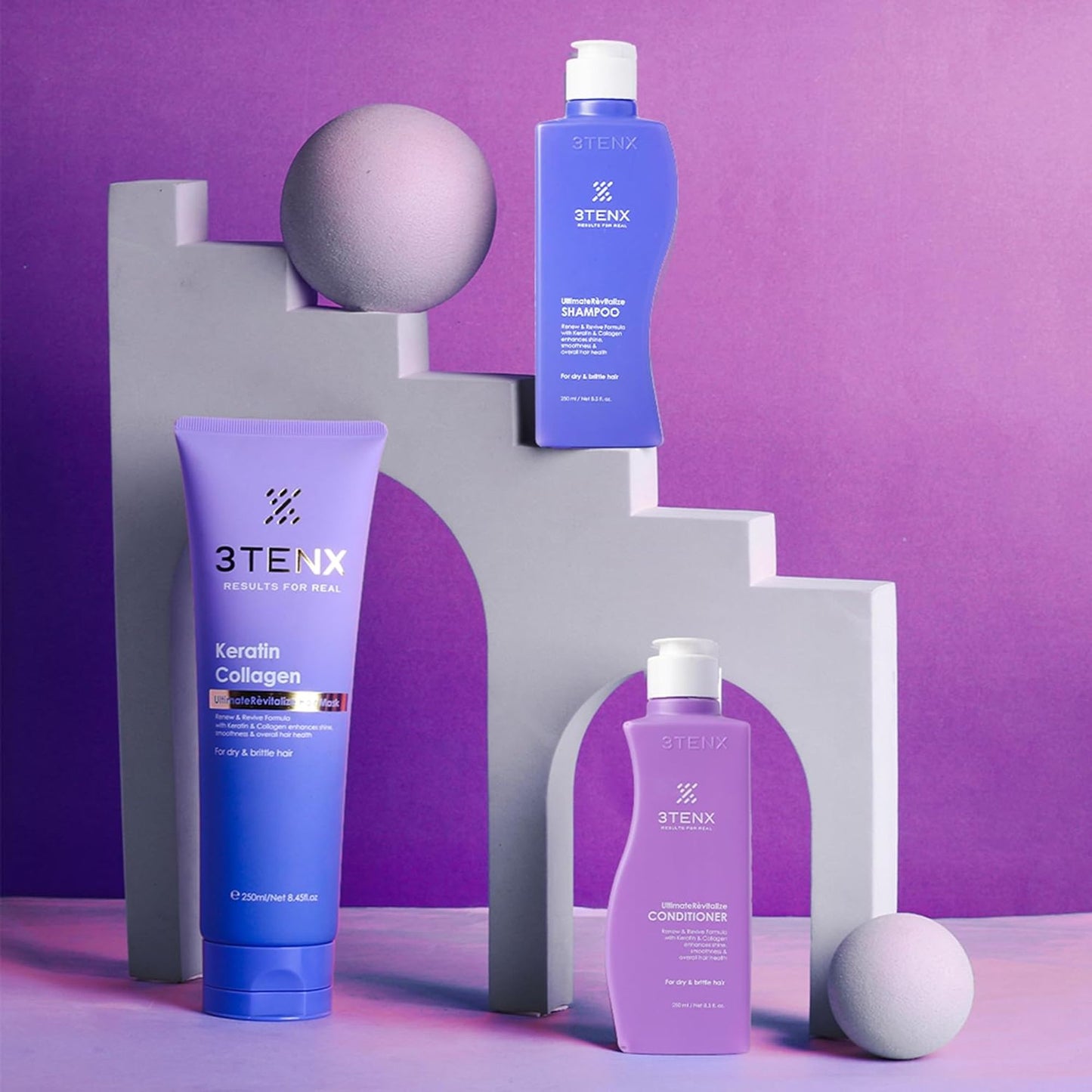 3TENX UltimateRevitalize Keratin Conditioner for Damaged & Frizzy Hair
