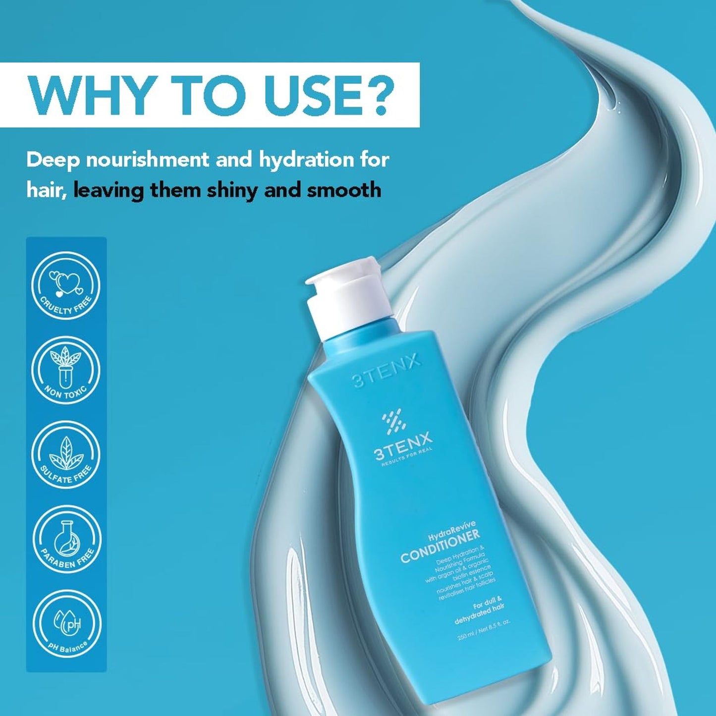 3TENX HydraRevive Hydrating Conditioner for Dry & Dull Hair