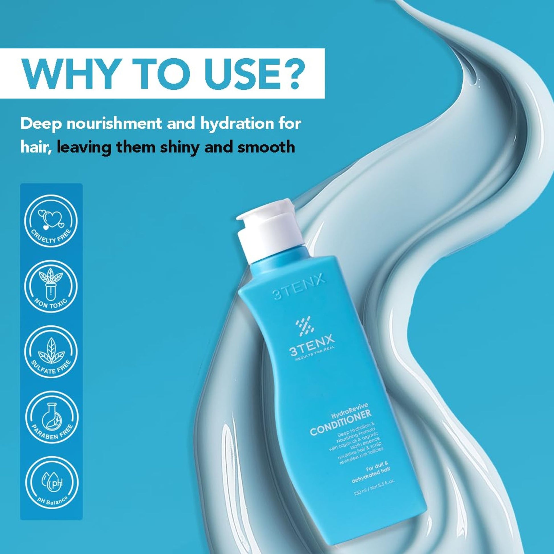 3TENX HydraRevive Hydrating Conditioner for Dry & Dull Hair