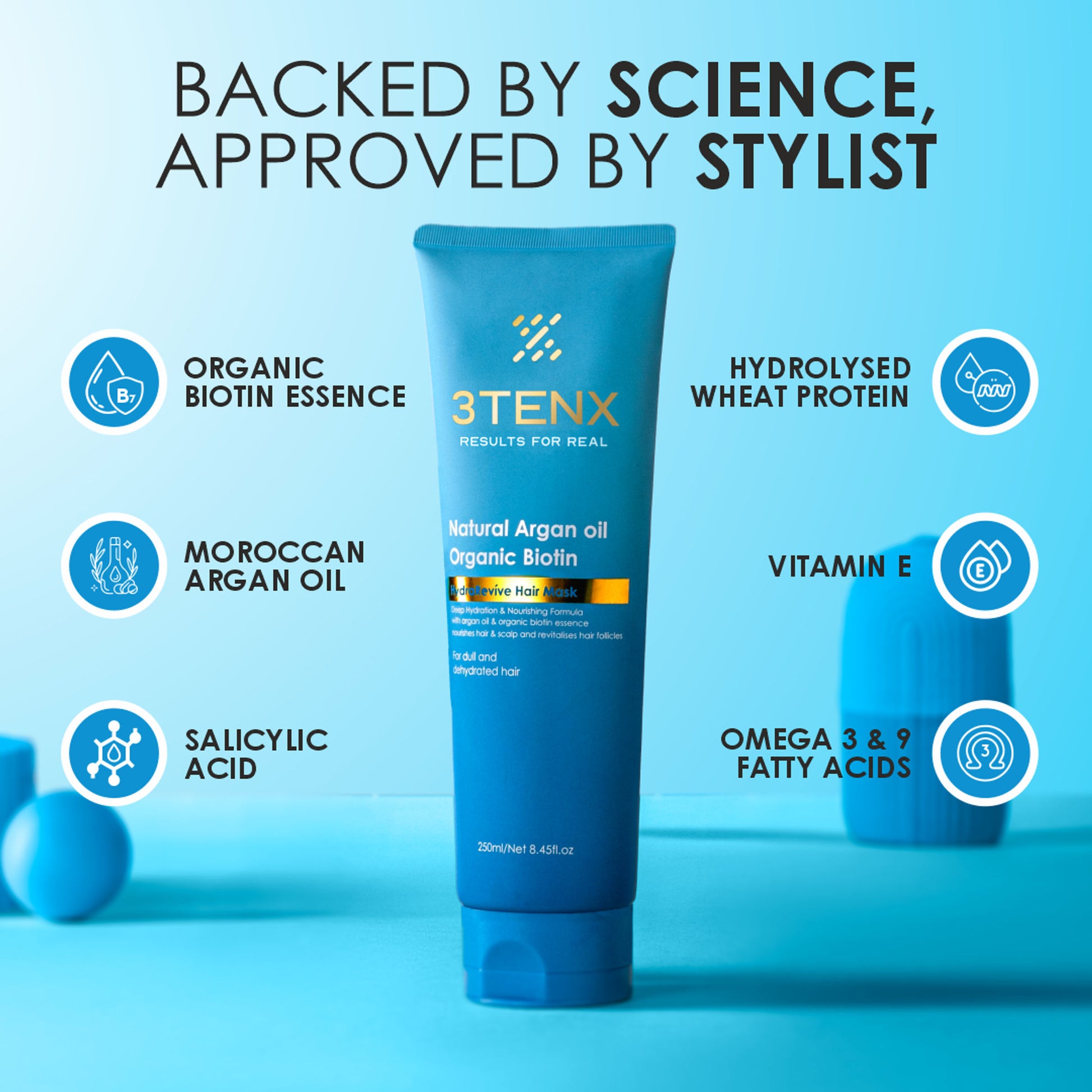 3TENX HydraRevive Hydrating Hair Mask for Dry & Dull Hair