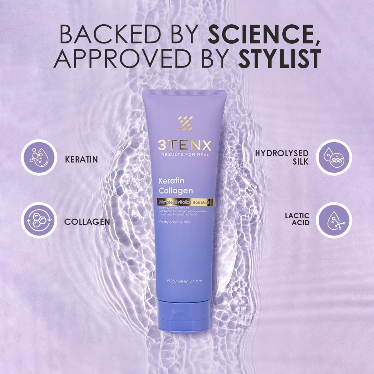3TENX UltimateRevitalize Hair Mask with Keratin for Damaged Hair