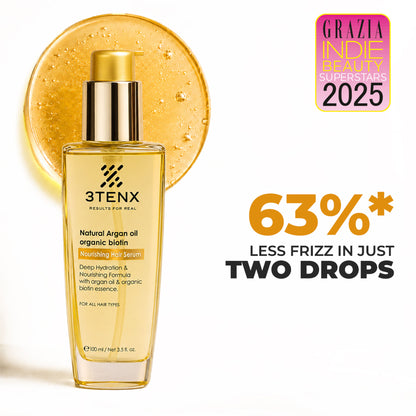 3TENX Nourishing Hair Serum for Dry & Frizzy Hair with Heat Protection