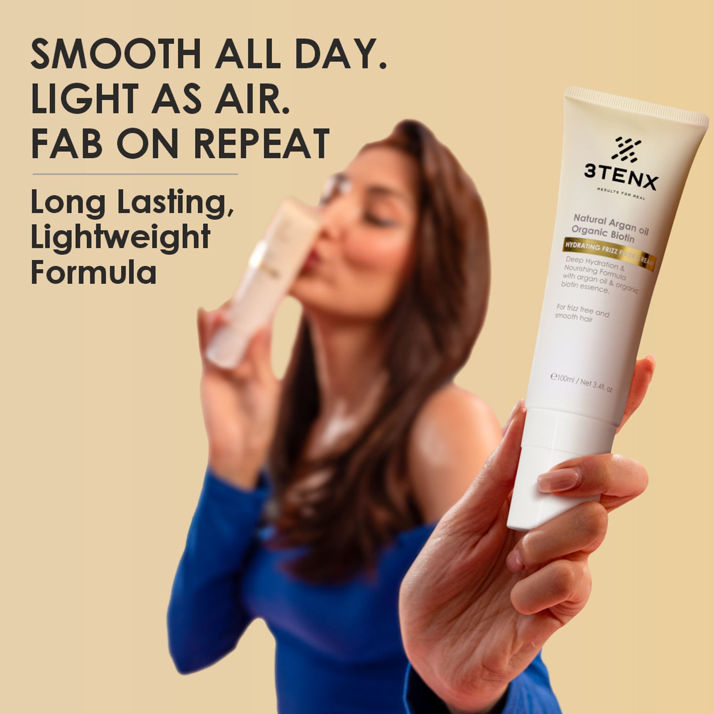 3TENX Hydrating Frizz Fixer Cream for Smooth, Frizz-Free Hair