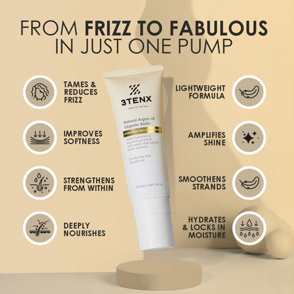 3TENX Hydrating Frizz Fixer Cream for Smooth, Frizz-Free Hair