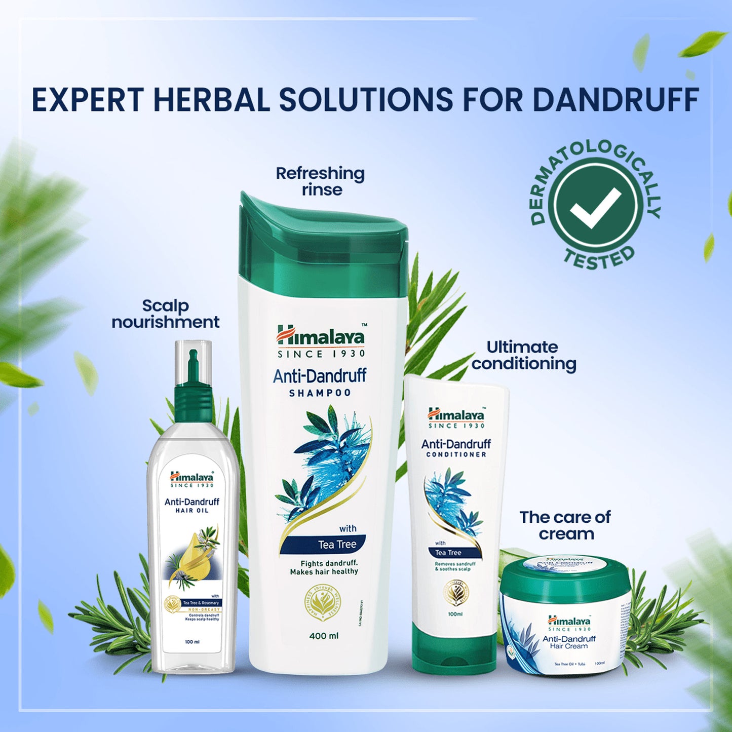 Himalaya Anti-Dandruff Hair Oil With Tea Tree Oil, Neem & Rosemary