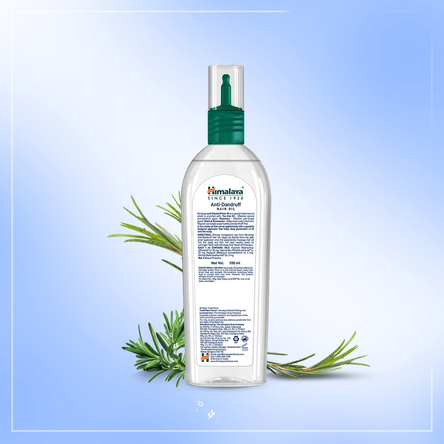 Himalaya Anti-Dandruff Hair Oil With Tea Tree Oil, Neem & Rosemary
