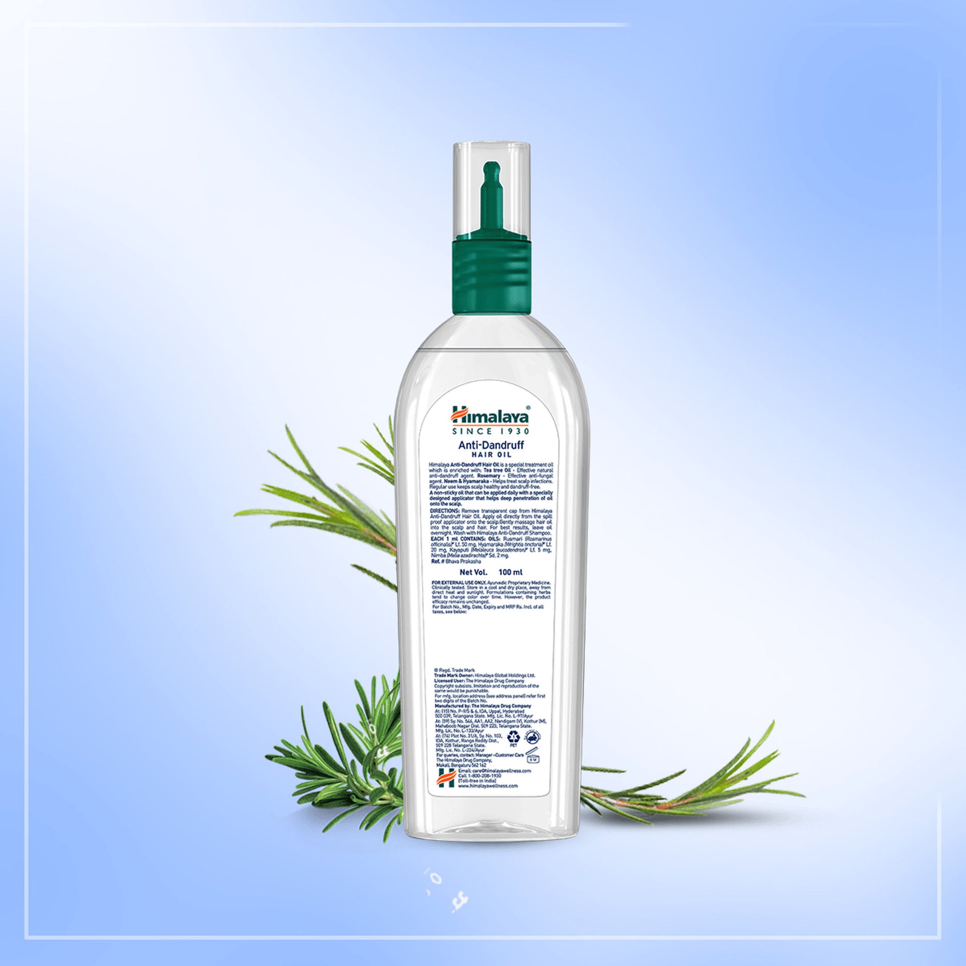 Himalaya Anti-Dandruff Hair Oil With Tea Tree Oil, Neem & Rosemary