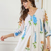 Dhiyona IE Floral Printed A-Line Pure Cotton Kurta With Trouser