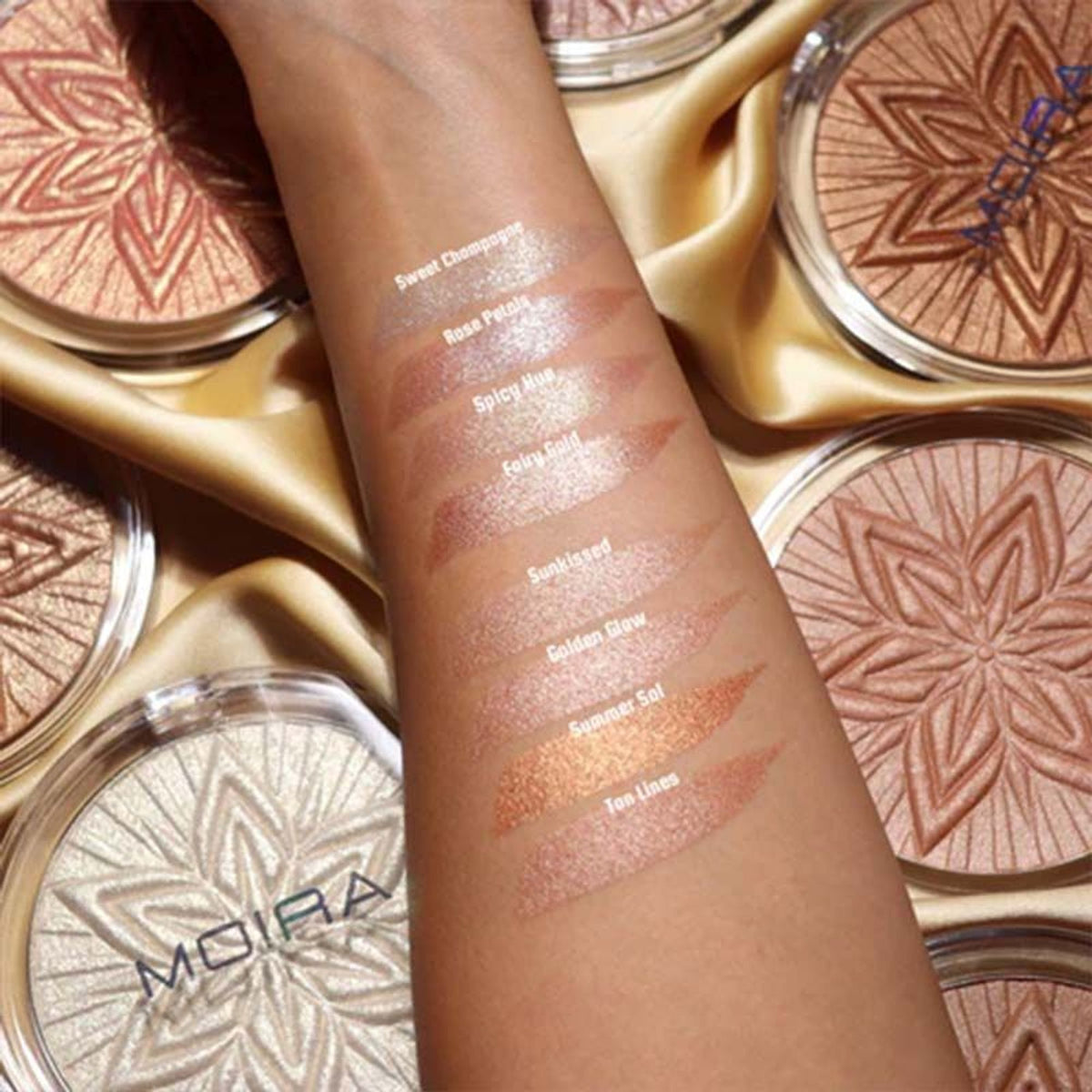 Moira Sun Glow Face & Body Highlighter - 001 Sweet Champagne